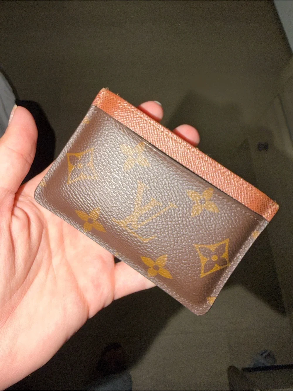 Louis Vuitton Brown and Gold Monogram Card Sleeve